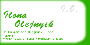 ilona olejnyik business card